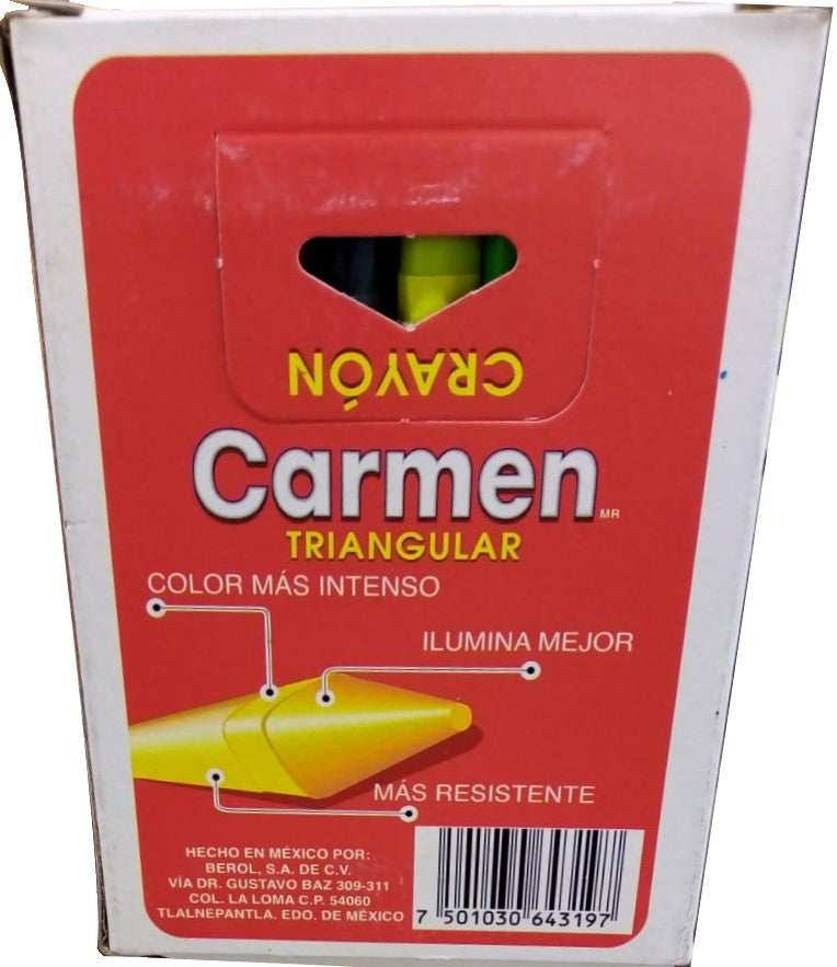 Crayón Triangular Carmen Colores Est.c/24 Berol® [Estuche] 7501030643197 2
