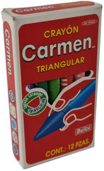 Crayón Triangular Carmen Colores Est.c/12 Berol® [Estuche] 7501030643180