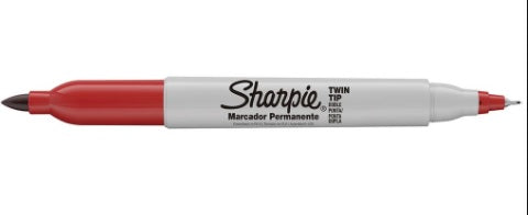 Marcador Permanente Sharpie Twin Tip Rojo Sharpie® 1805636 Pieza 5401178324335