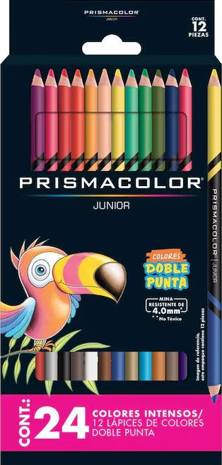 Color de Madera Largos PRISMACOLOR® Junior Doble Colores Est.c/12 PRISMACOLOR® Estuche 70530014846