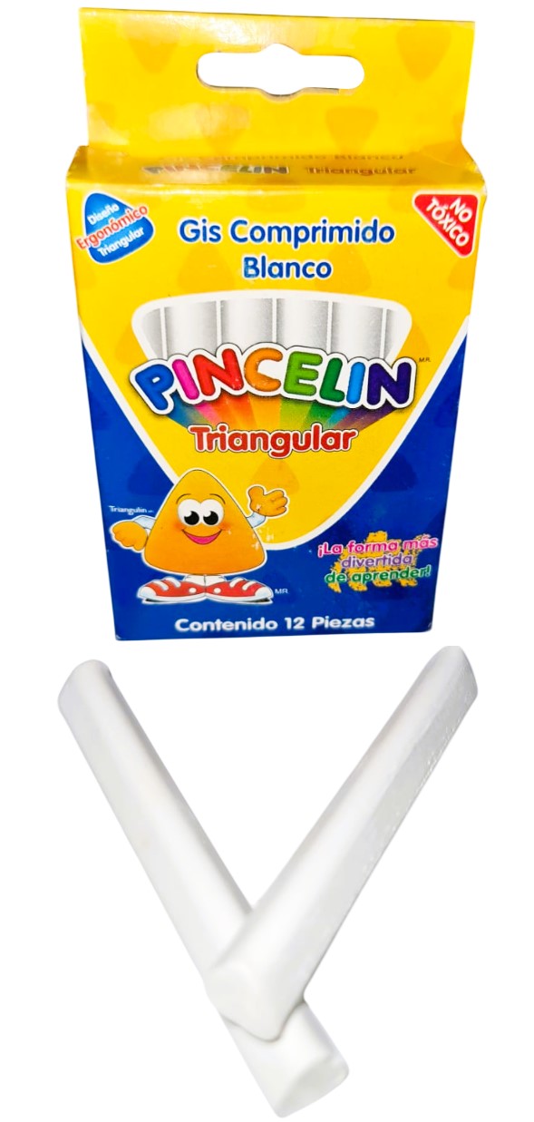 Gis Comprimido Triangular Blanco c/12 Pincelín® [Caja] 7501030642626 3
