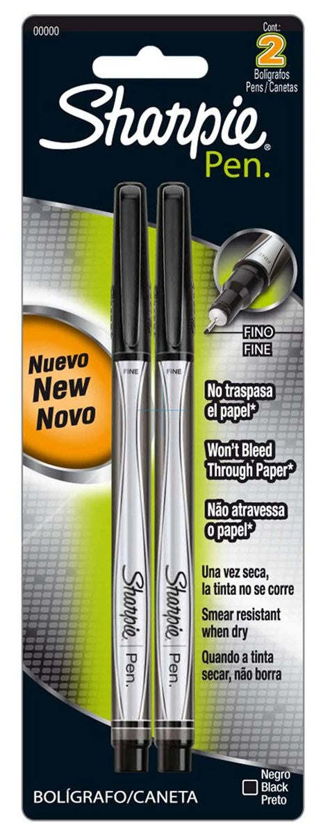 Marcador Permanente Sharpie Pen Negro Fino c/2 Sharpie® 5605 [Pieza] 71641044562