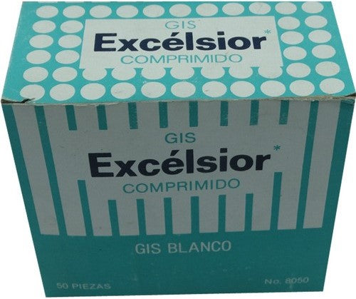 Gis Comprimido Excelsior Blanco c/50 Berol® Caja 7501030608523