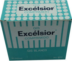 Gis Comprimido Excelsior Blanco c/50 Berol® Caja 7501030608523 01