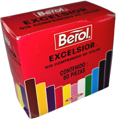 Gis Comprimido Excelsior Colores c/50 Berol® Caja 7501030608554