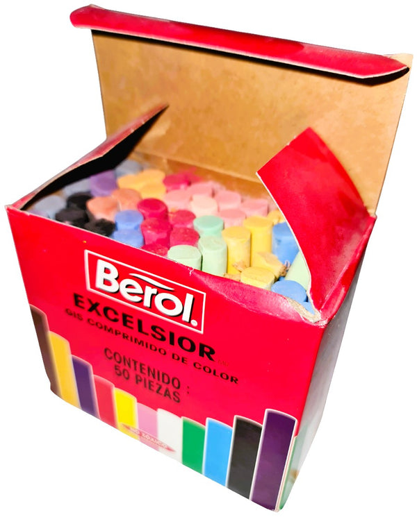 Gis Comprimido Excelsior Colores c/50 Berol® Caja 7501030608554 02