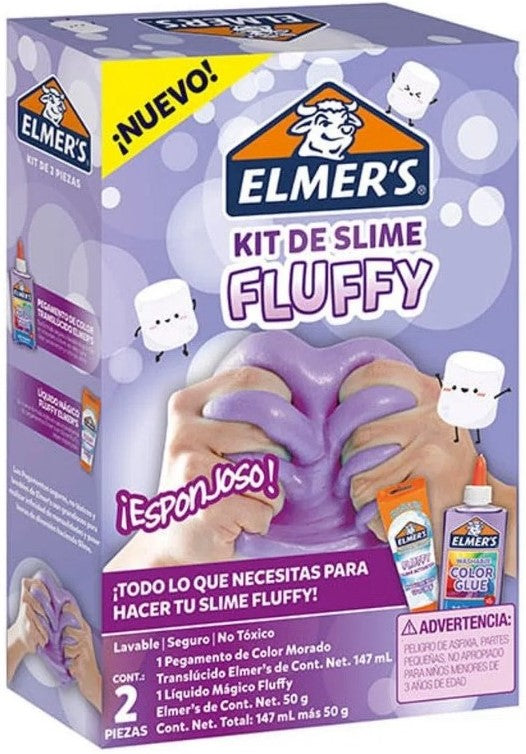 Adhesivo Kid Slime Fluffy 1 Mágical Liquid 50g + Morado transluc 147ml Elmer's® 2149063 [Caja] 26000192088