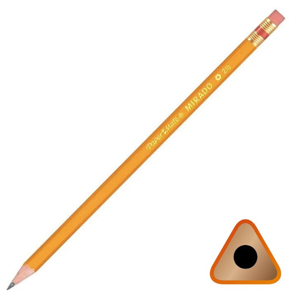 Lápiz Grafito Triangular Mirado® #2½ Amarillo Berol® 1787120 Pieza 7501030644996 01