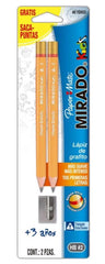 Lápiz EntrenadorTriangula Mirado® Kids c/Sacapuntas Nº2 Amarillo c/2 PaperMate® LA1177 [Paquete] 7703486011777