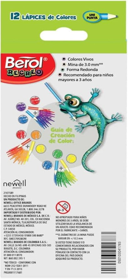 Color de Madera Largos Recreo Colores Est.c/12 Berol® [Estuche] 50103041783 4