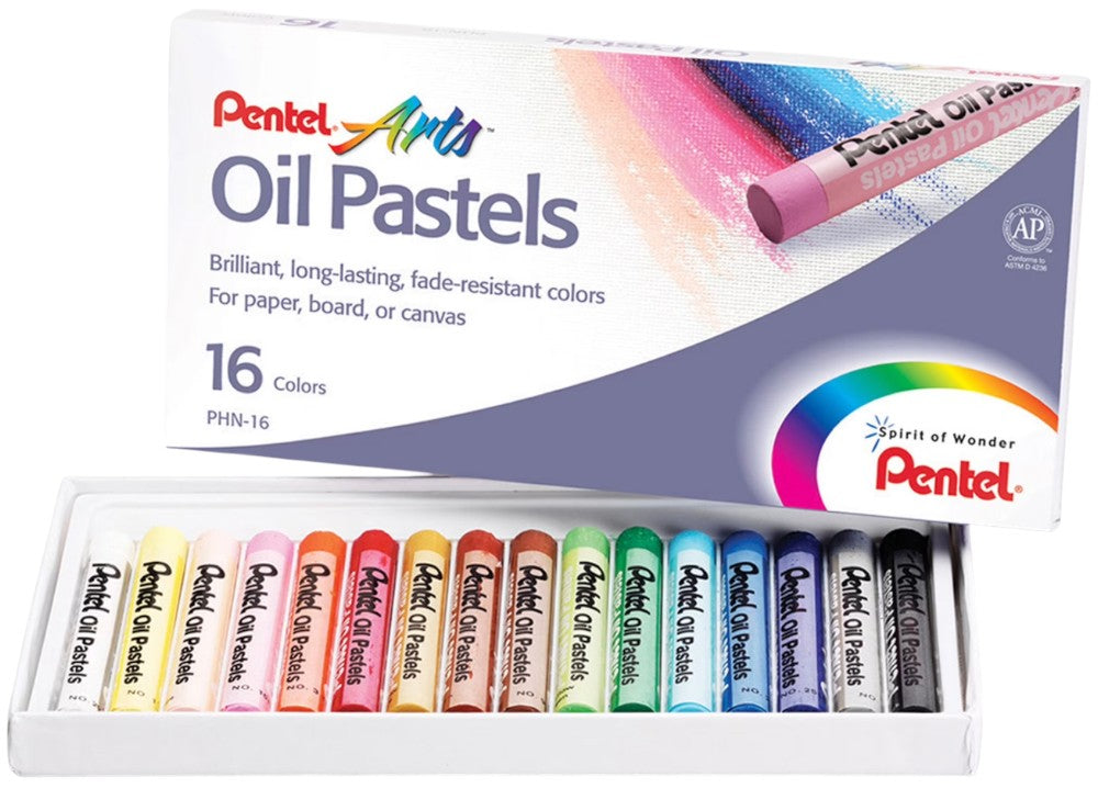 Gis p/Arte Pastel de Aceite c/16 Colores Pentel® PHN-16 Estuche 4711577003580 01
