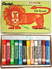Gis p/Arte GHS Pastel de Aceite Colores Est.c/12 Pentel® GHS-12 [Estuche]