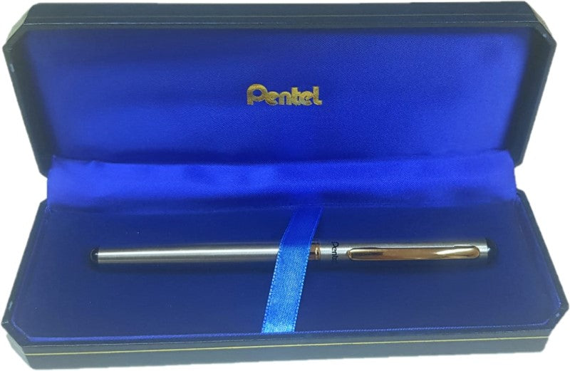 Bolígrafo Fino Roller Sterling Inoxidabl 0.6mm Oro/Negro Pentel® R460GM-EST [Estuche] 841625000255