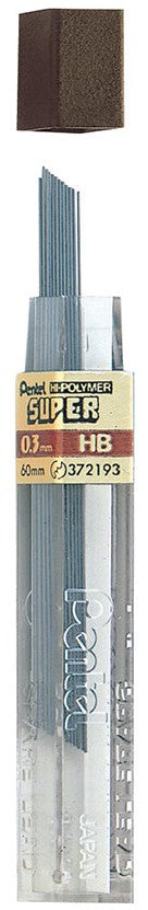 Minas Súper Hypolymer 0.3mm HB Tubo c/12 Pentel® 300-HB [Tubo] 72512007136