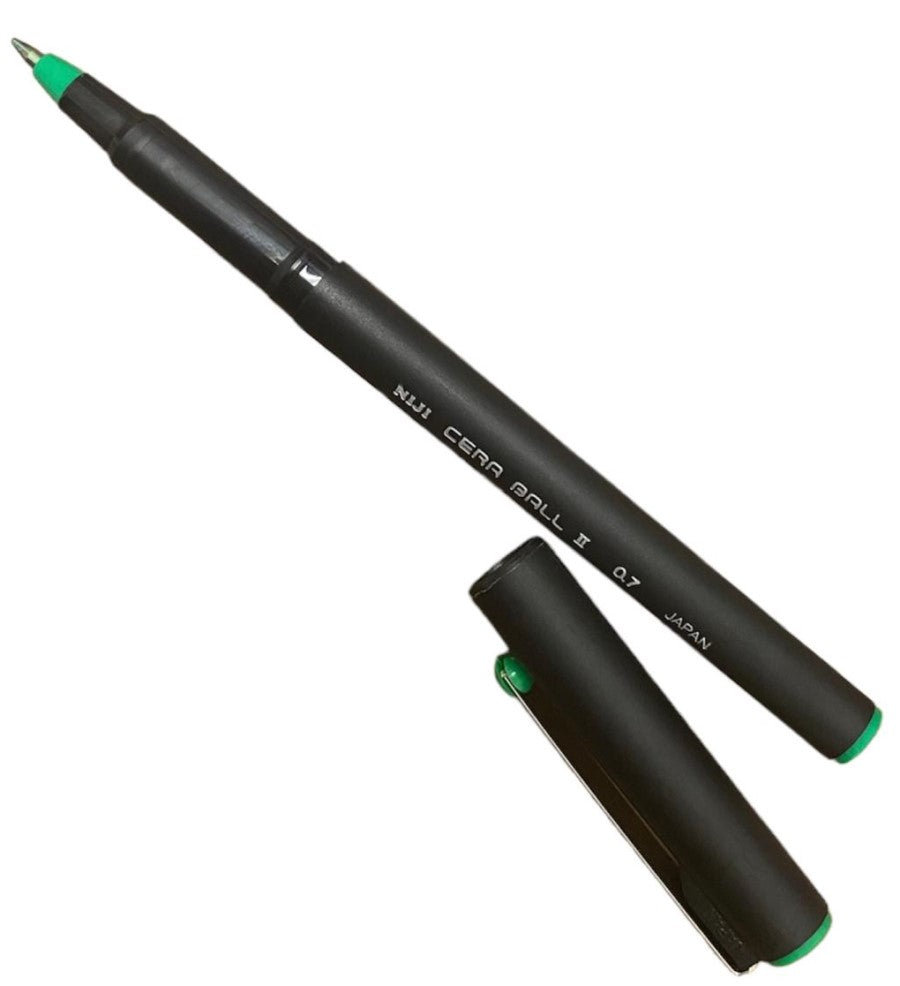 Bolígrafo c/Tapa Cera Ball II Ceramico Verde 0.7mm Niji® NCB-D [Pieza]