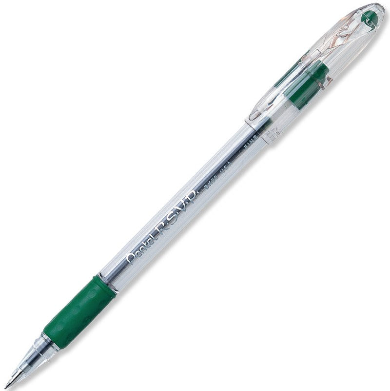 Bolígrafo Gel c/Tapa R.S.V.P. Verde 0.7mm Pentel® BK90-D Pieza 72512068687 01
