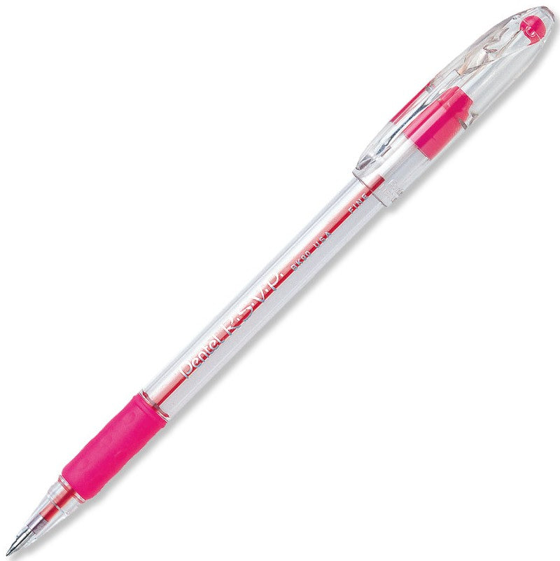 Bolígrafo Gel c/Tapa R.S.V.P. Rosa 0.7mm Pentel® BK90-P Pieza 72512068779 01