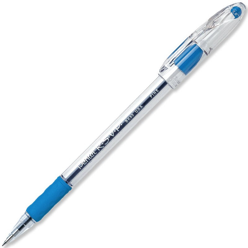 Bolígrafo Gel c/Tapa R.S.V.P. Celeste 0.7mm Pentel® BK90-S Pieza 01