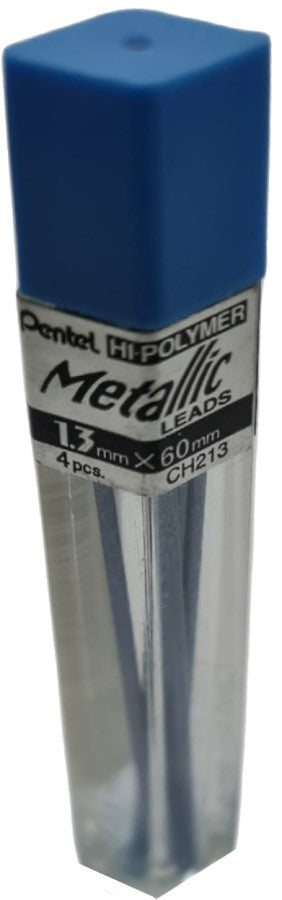 Minas Metallic 1.3×60mm 1.3mm Azul Tubo c/4 Pentel® CH213M-C Tubo 72512129968 01