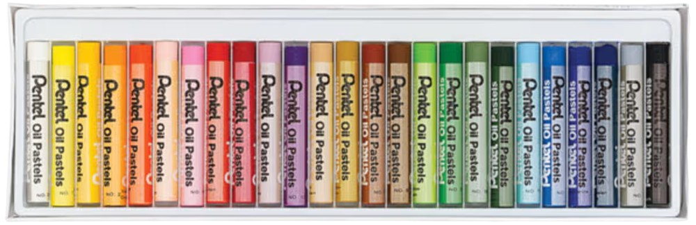 Gis p/Arte Pastel de Aceite c/25 Colores Pentel® PHN-25 Estuche 4711577003597 02
