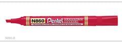 Marcador Permanente Punta Cincel Rojo Pentel® N860-B [Pieza] 7898419160247