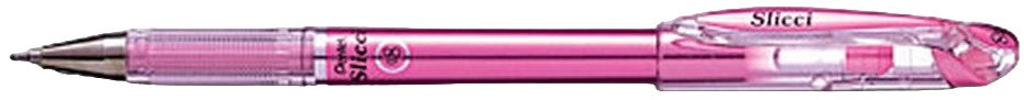 Bolígrafo Gel c/Tapa Slicci Metálico Rosa 0.8mm Pentel® BG208MPX [Pieza] 884851000675