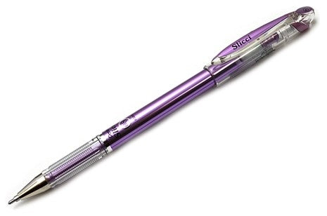Bolígrafo Gel c/Tapa Slicci Metálico Violeta 0.8mm Pentel® BG208-MVX [Pieza] 884851000682