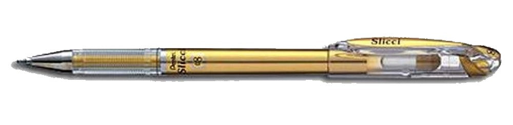 Bolígrafo Gel c/Tapa Slicci Metálico Oro 0.8mm Pentel® BG208-XX [Pieza] 884851000699