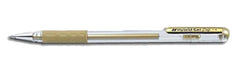 Bolígrafo Gel c/Tapa Hybrid Metallic Grip Oro 0.8mm Pentel® K118-X [Pieza] 3474377923106