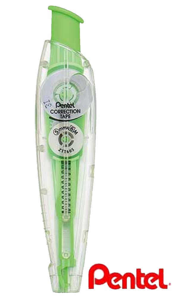Corrector en Cinta Cuerpo Verde pastel Blanco 5mm×6m Pentel® ZTT605K-WE Pieza 4711577032887 01