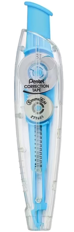 Corrector en Cinta Cuerpo Azul pastel Blanco 5mm×6m Pentel® ZTT605S-WE Pieza 4711577032900 01