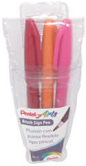 Marcador base Agua Brush Sign Pen Rojo,Naran,Rosa Est.c/3 Proesa® SES15C-BFP-EST [Estuche] 841625007056