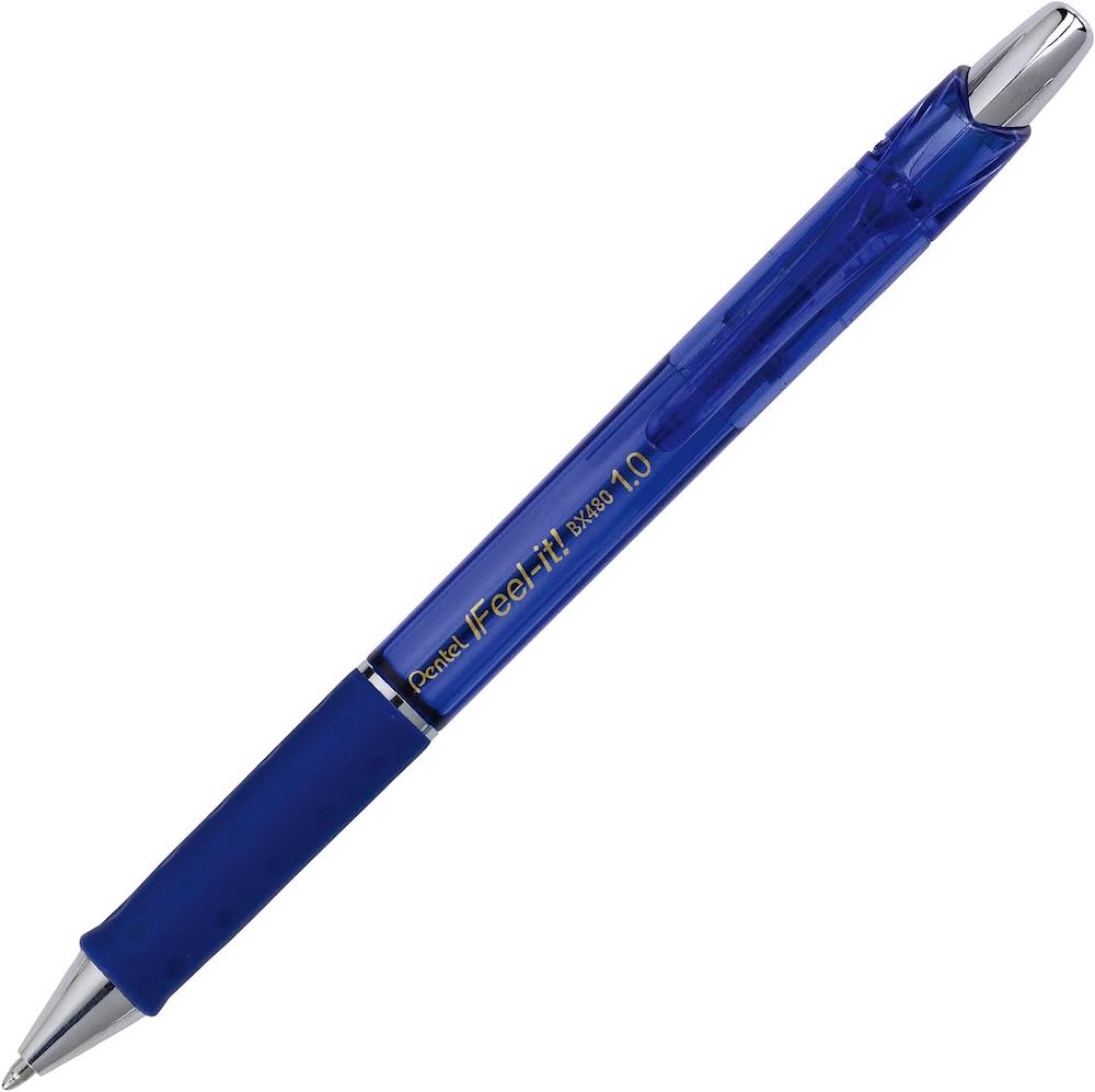 Bolígrafo Gel Retráctil Feel It Azul 1.0mm Pentel® BX480-C [Pieza] 884851028693