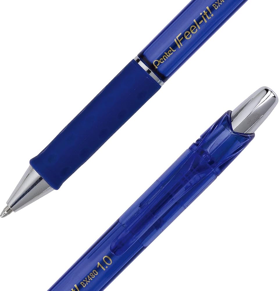 Bolígrafo Gel Retráctil Feel It Azul 1.0mm Pentel® BX480-C [Pieza] 884851028693 2
