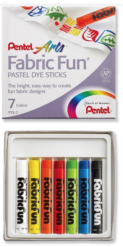 Gis p/Arte Pastel para Tela c/7 Colores Pentel® PTS-7 [Estuche] 72512009260