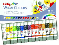 Pintura Acuarela Arts Water Colours c/15 Colores Tubos 5ml Pentel® WFRS-15 Caja 4711577025667 01