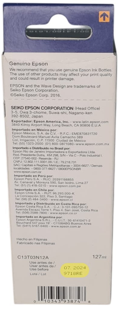 Tinta p/Impresora Caducad Epson L4150/L4160Ver Nota Negro C13T03N12A Epson® T504120-AL [Pieza] 10343938748 3