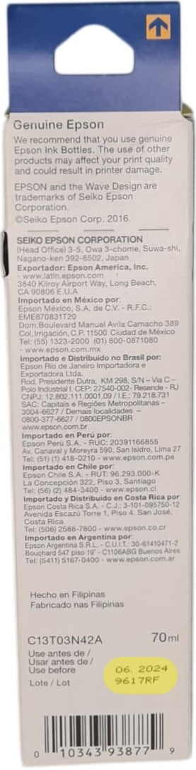 Tinta p/Impresora Caducad Epson L4150/L4160Ver Nota Amarillo C13T03N42A Epson® T504420-AL [Pieza] 10343938779 3