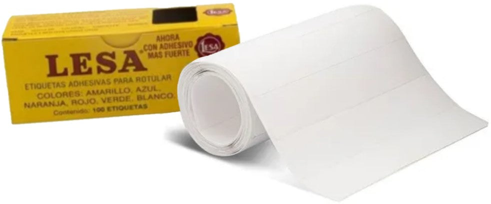 Etiqueta p/Fólder c/100 Rollo Blanco 85×17mm Lesa® Pieza 7501036700924 02