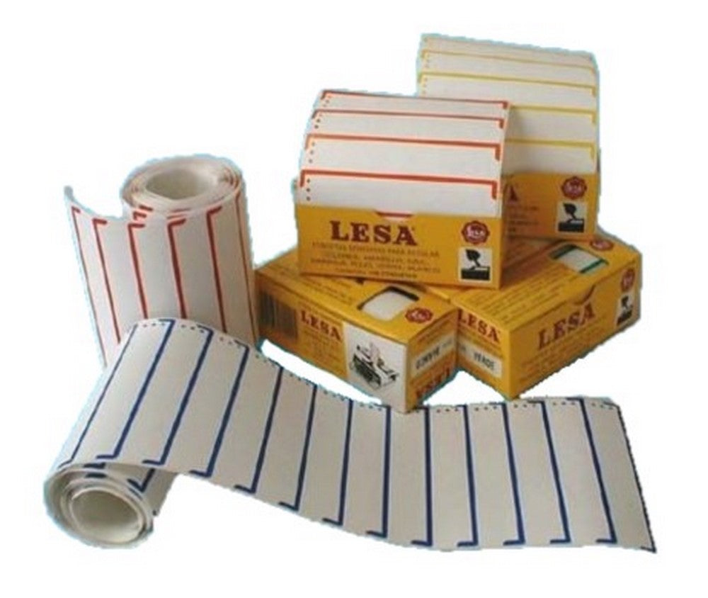Etiqueta p/Fólder c/100 Rollo Azul Lesa® [Pieza] 7501036700917