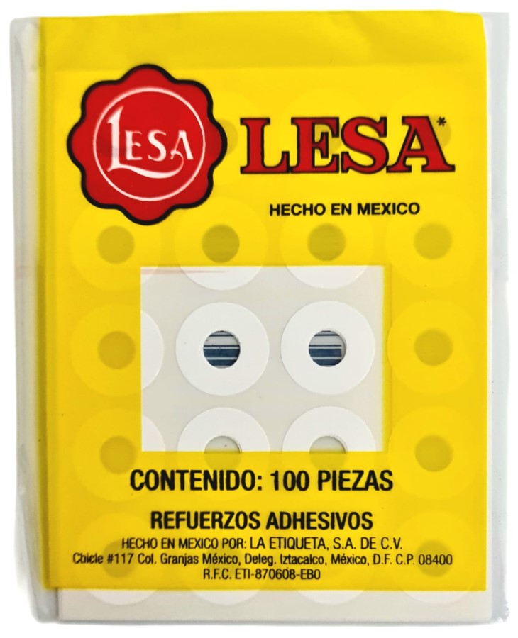 Refuerzo Adhesivo Blanco c/100 Lesa® Pieza 7501036700887