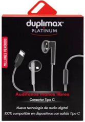 Audífonos Alámbricos USB C Platinum Negro/Plata duplimax® 112041 [Pieza] 796643073869 3