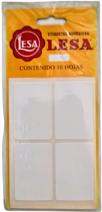 Etiqueta Adhesiva Blíster 49×33mm #16 Blanco c/40 Lesa® [Pieza] Imagen principal del producto
