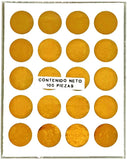 Etiqueta Adhesiva Circulo c/100 o Oro 23mm Lesa® Nº.151 Bolsa 7501036707022