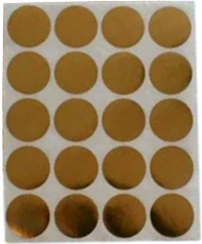Etiqueta Adhesiva Circulo c/100 o Oro 32mm Lesa® Nº.150 Bolsa 01
