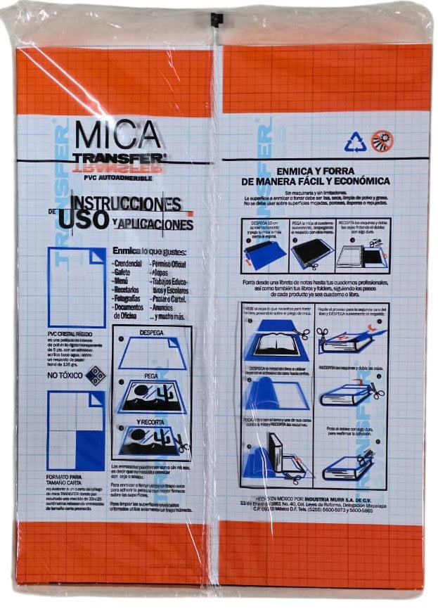 Mica Protectora Adhesivo Autoadherible Calible 5 Transparente 50×66cm Transfer® 919 [Hoja] 7503006549199 2