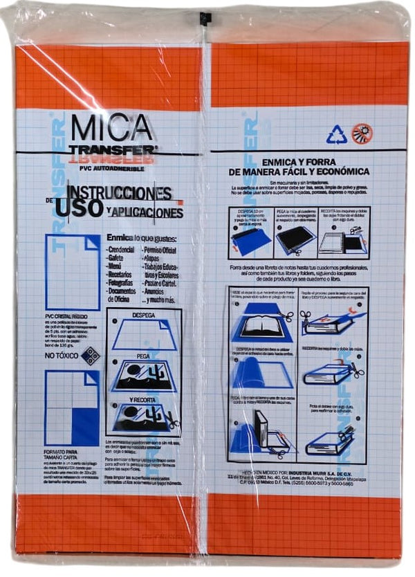 Mica Protectora Adhesivo Autoadherible Calible 5 Transparente 50×66cm Transfer® 919 [Hoja] 7503006549199 2