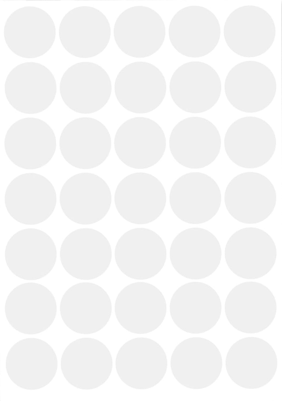 Etiqueta Adhesiva Circulo c/100 o Transparente 12mm Lesa® Nº.152 Bolsa 01