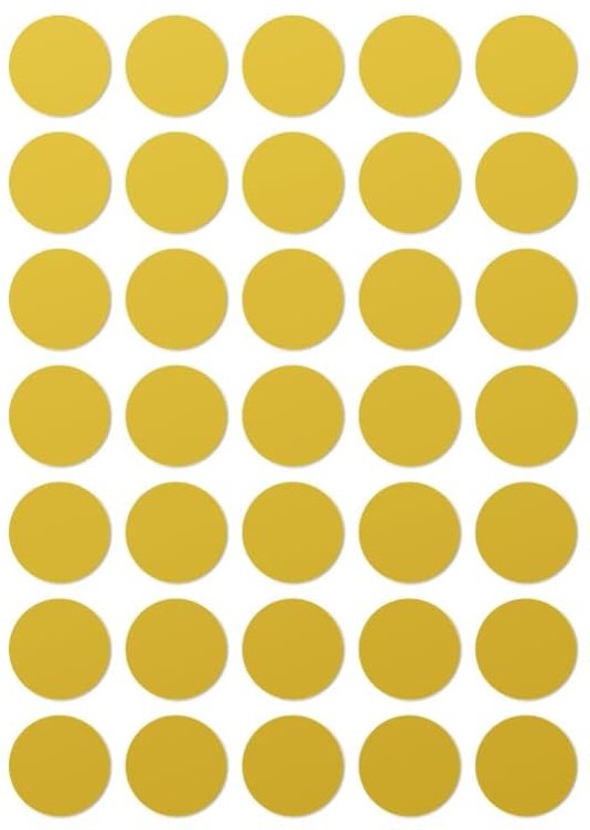 Etiqueta Adhesiva Circulo c/100 o Oro 12mm Lesa® Nº.152 Bolsa 01
