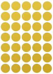 Etiqueta Adhesiva Circulo c/100 o Oro 12mm Lesa® Nº.152 Bolsa 01